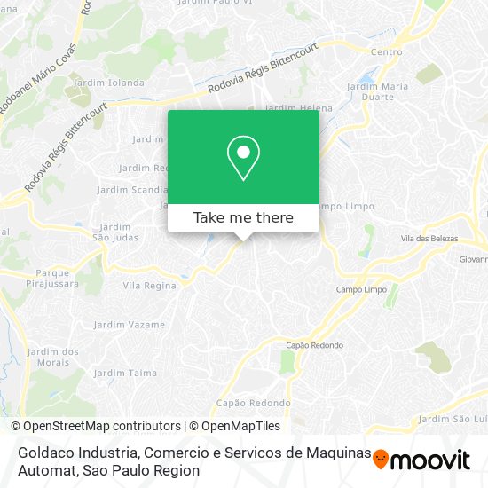 Mapa Goldaco Industria, Comercio e Servicos de Maquinas Automat