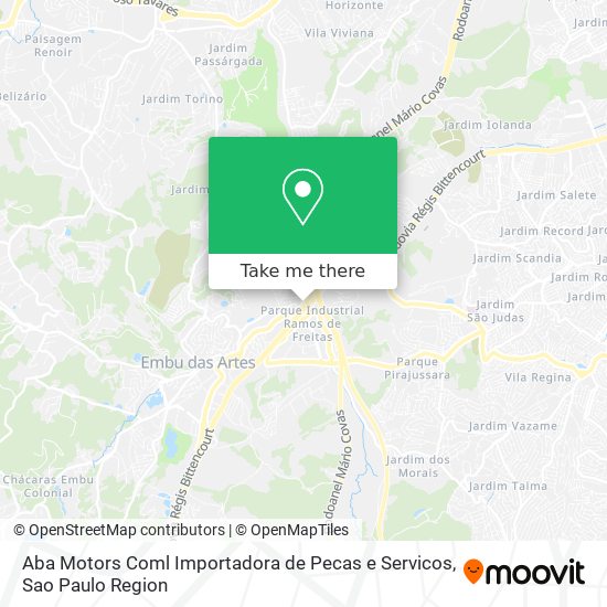 Mapa Aba Motors Coml Importadora de Pecas e Servicos