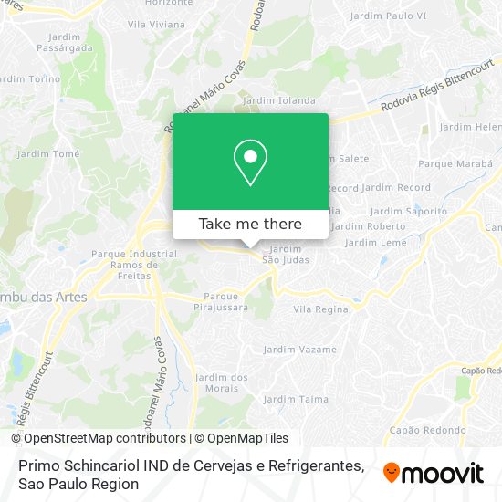 Primo Schincariol IND de Cervejas e Refrigerantes map