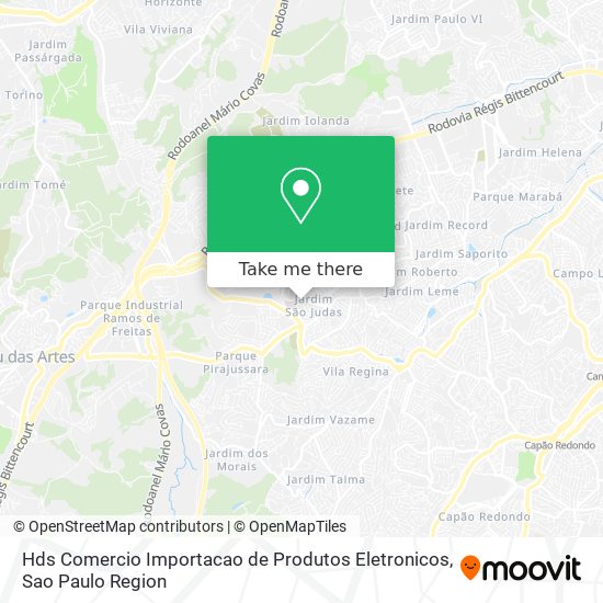 Mapa Hds Comercio Importacao de Produtos Eletronicos