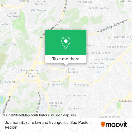 Mapa Joemari Bazar e Livraria Evangelica