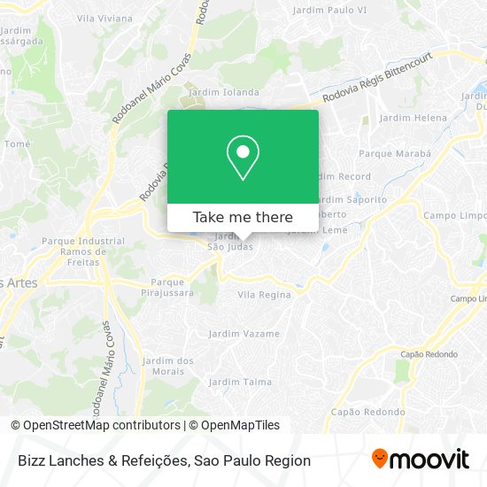 Mapa Bizz Lanches & Refeições