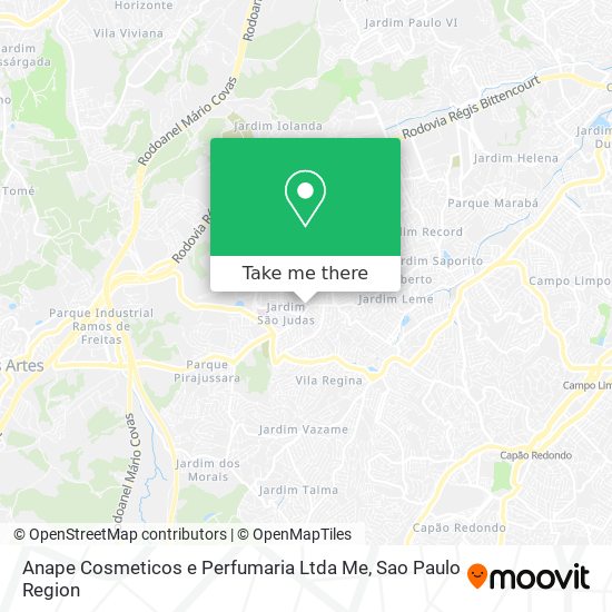 Mapa Anape Cosmeticos e Perfumaria Ltda Me