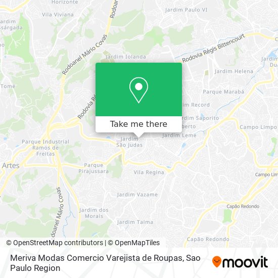 Meriva Modas Comercio Varejista de Roupas map