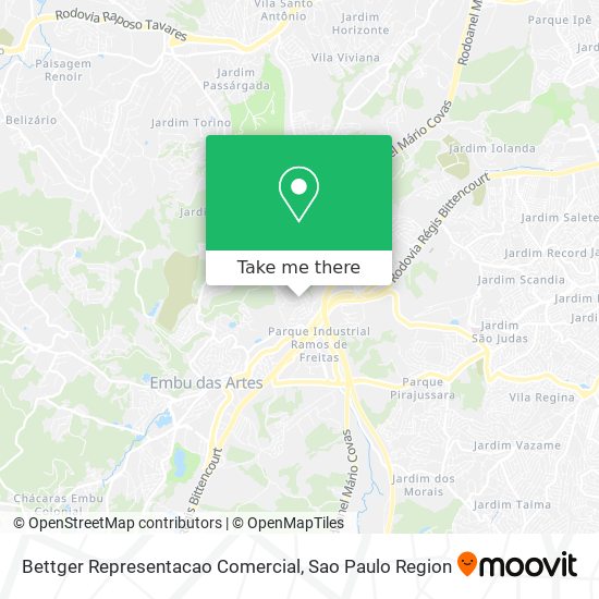 Bettger Representacao Comercial map