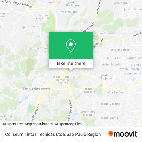 Mapa Coliseum Tintas Tecnicas Ltda