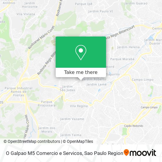 O Galpao M5 Comercio e Servicos map