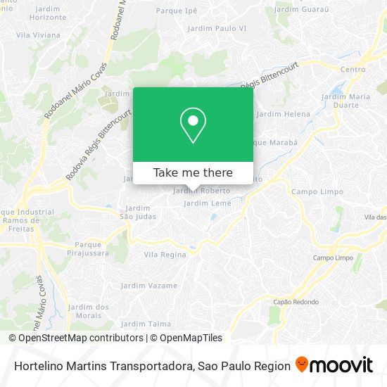 Mapa Hortelino Martins Transportadora