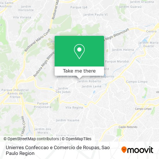 Mapa Unierres Confeccao e Comercio de Roupas