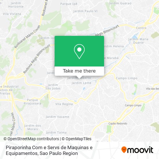 Mapa Piraporinha Com e Servs de Maquinas e Equipamentos