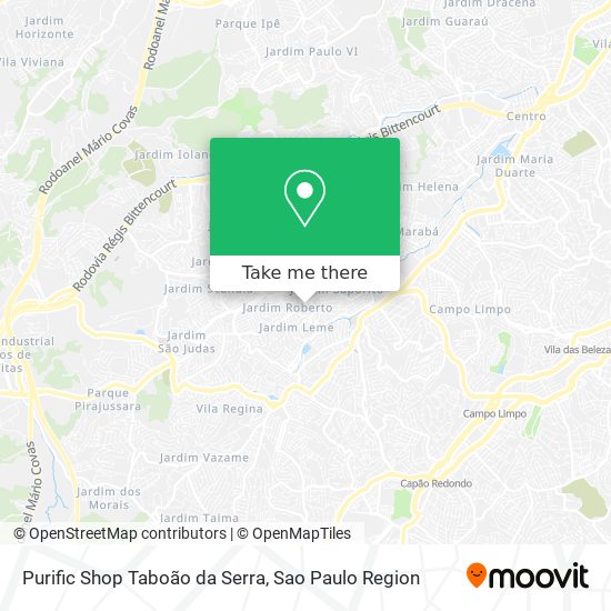 Mapa Purific Shop Taboão da Serra