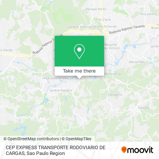 CEP EXPRESS TRANSPORTE RODOVIARIO DE CARGAS map