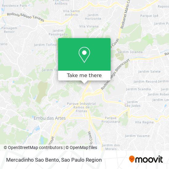 Mapa Mercadinho Sao Bento