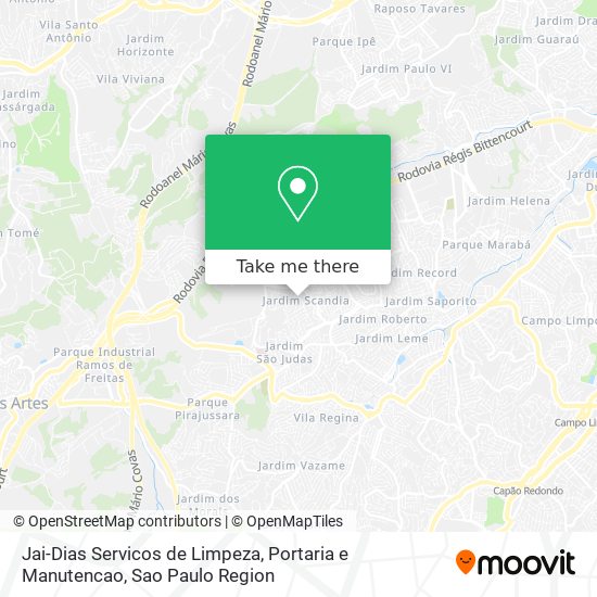 Mapa Jai-Dias Servicos de Limpeza, Portaria e Manutencao