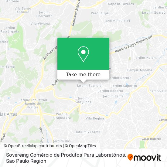 Mapa Sovereing Comércio de Produtos Para Laboratórios