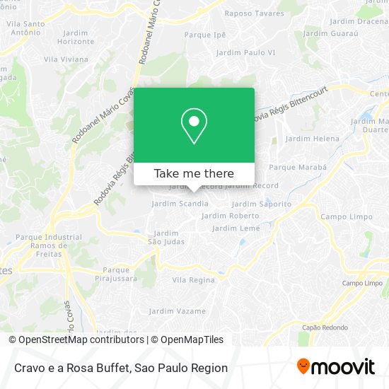 Cravo e a Rosa Buffet map