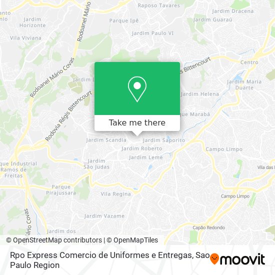 Rpo Express Comercio de Uniformes e Entregas map