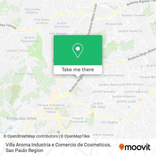 Villa Aroma Industria e Comercio de Cosmeticos map