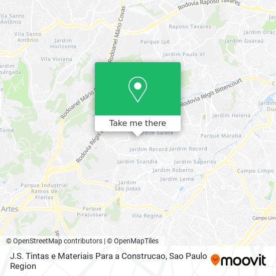 J.S. Tintas e Materiais Para a Construcao map