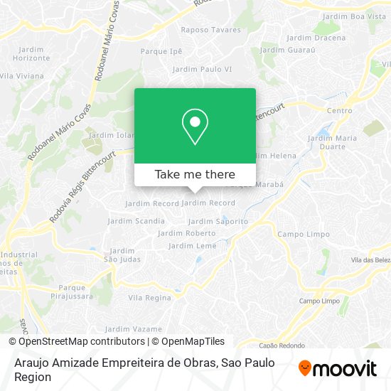 Araujo Amizade Empreiteira de Obras map