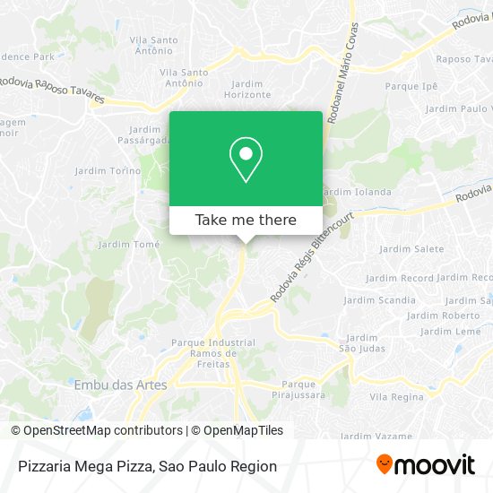 Mapa Pizzaria Mega Pizza