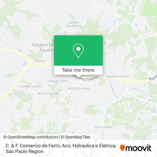 C. & F. Comercio de Ferro, Aco, Hidraulica e Eletrica map