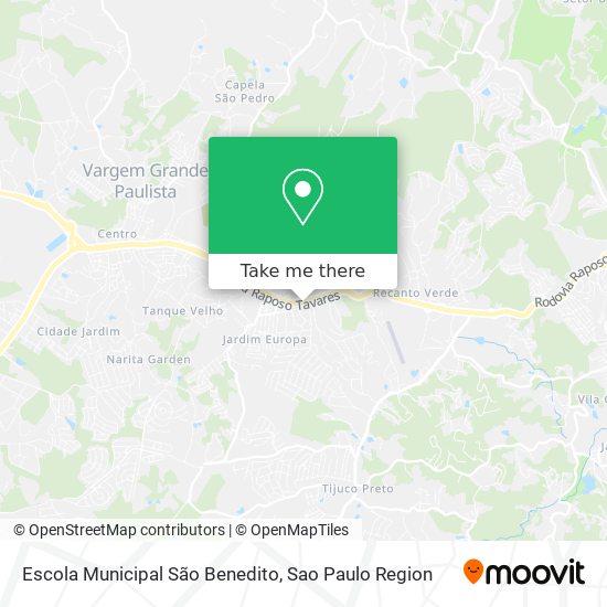 Mapa Escola Municipal São Benedito