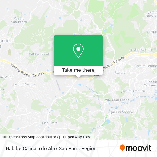 Habib's Caucaia do Alto map