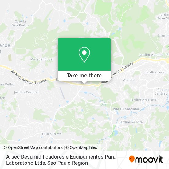 Mapa Arsec Desumidificadores e Equipamentos Para Laboratorio Ltda