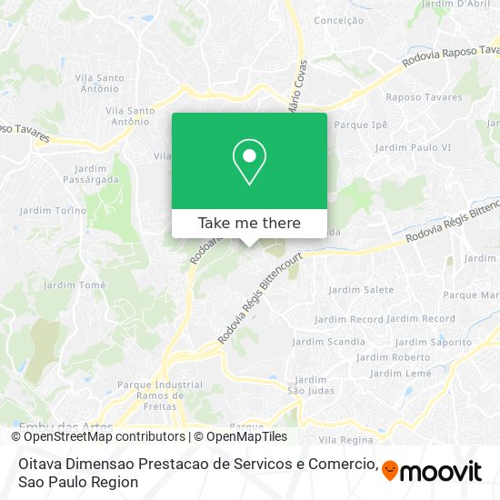 Mapa Oitava Dimensao Prestacao de Servicos e Comercio