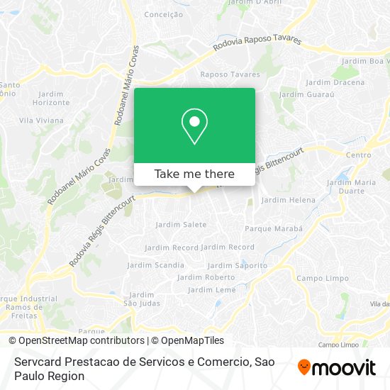 Servcard Prestacao de Servicos e Comercio map