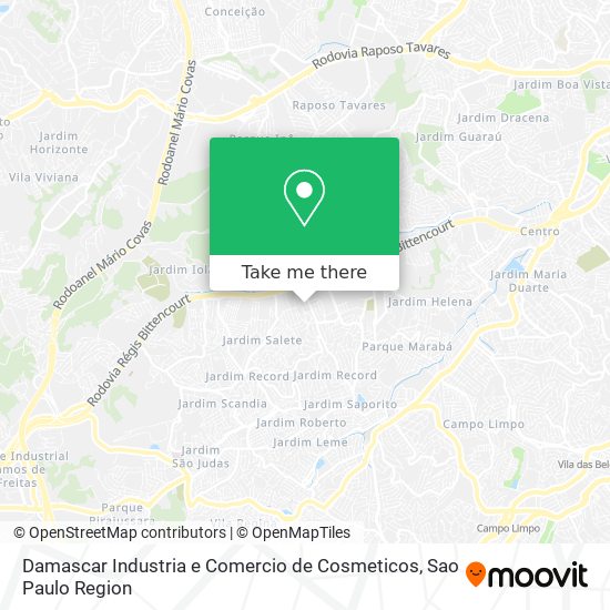 Damascar Industria e Comercio de Cosmeticos map