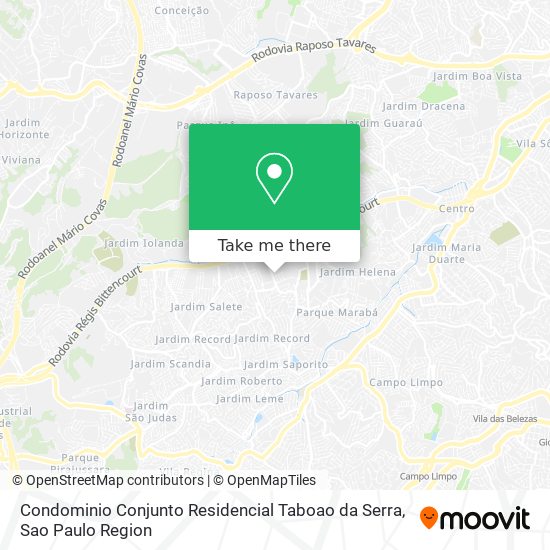 Condominio Conjunto Residencial Taboao da Serra map