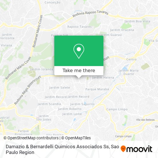 Damazio & Bernardelli Quimicos Associados Ss map