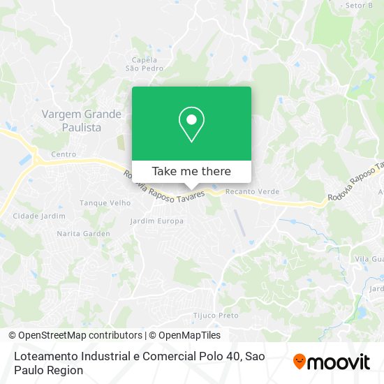 Mapa Loteamento Industrial e Comercial Polo 40