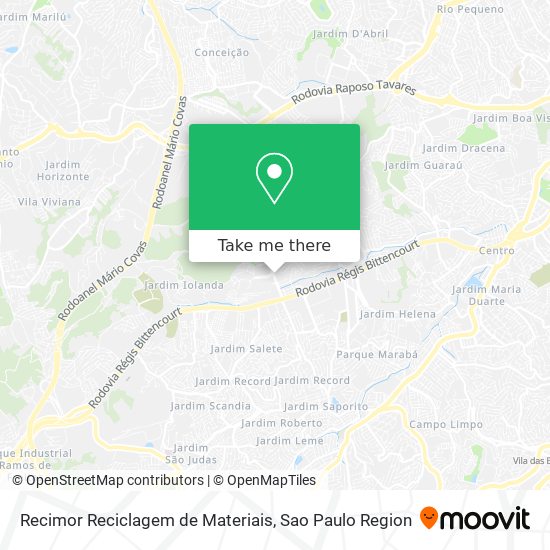 Mapa Recimor Reciclagem de Materiais