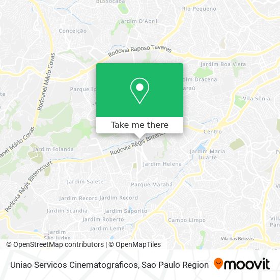 Mapa Uniao Servicos Cinematograficos