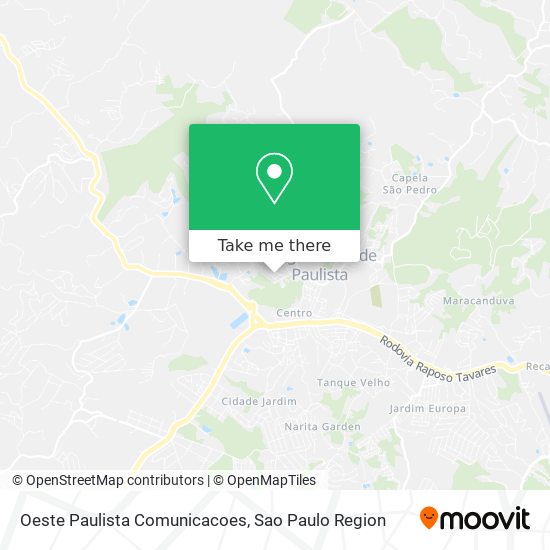 Mapa Oeste Paulista Comunicacoes