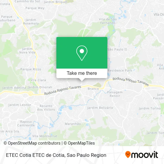 ETEC Cotia ETEC de Cotia map