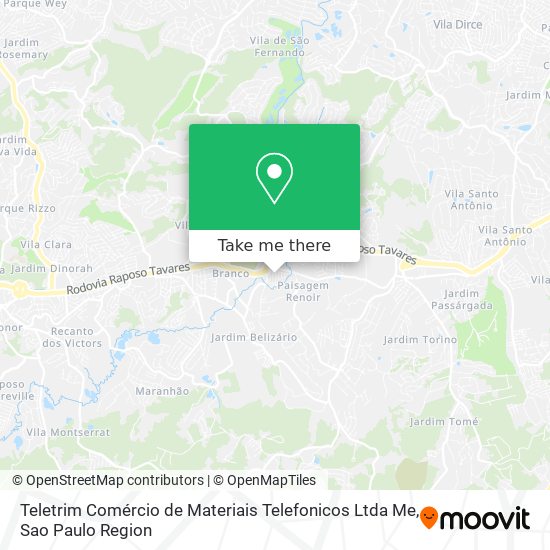 Teletrim Comércio de Materiais Telefonicos Ltda Me map