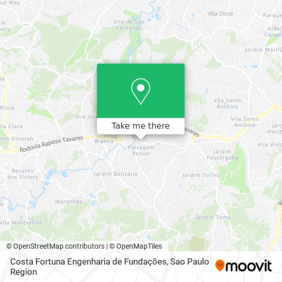 Costa Fortuna Engenharia de Fundações map