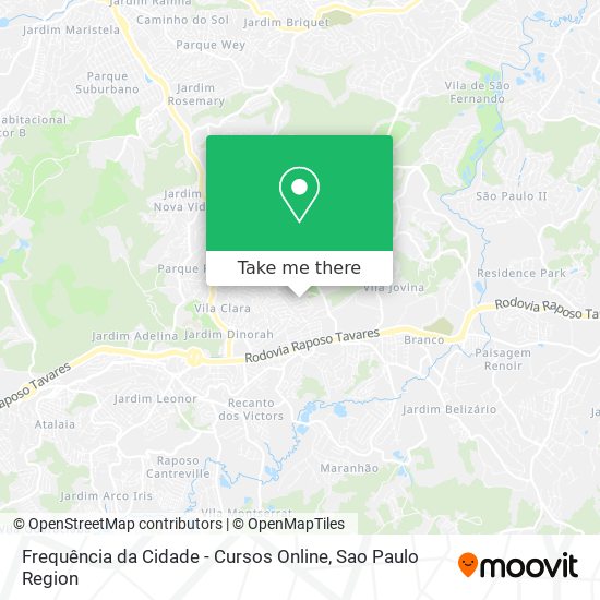 Frequência da Cidade - Cursos Online map