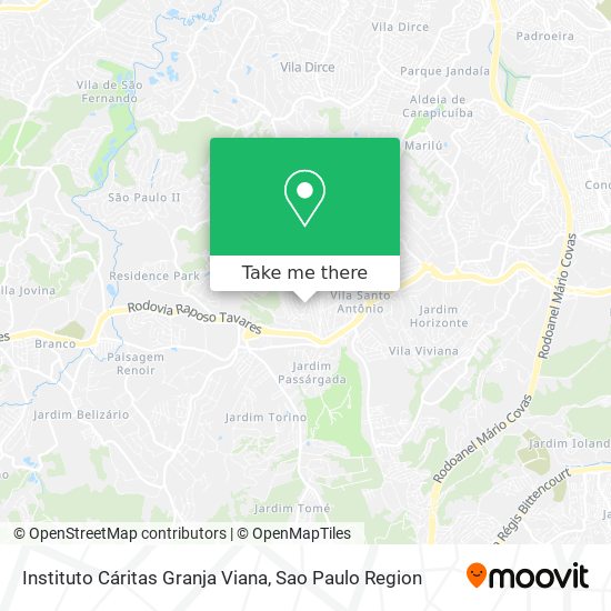 Instituto Cáritas Granja Viana map