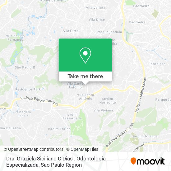 Dra. Graziela Siciliano C Dias . Odontologia Especializada map