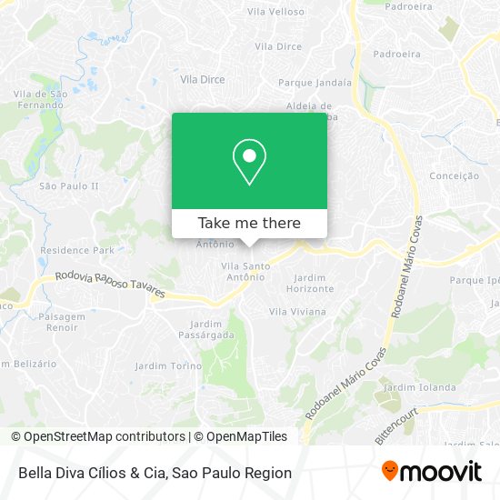 Bella Diva Cílios & Cia map