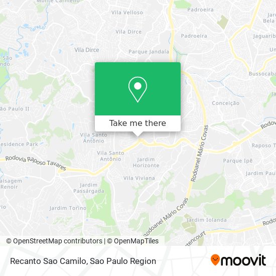 Recanto Sao Camilo map