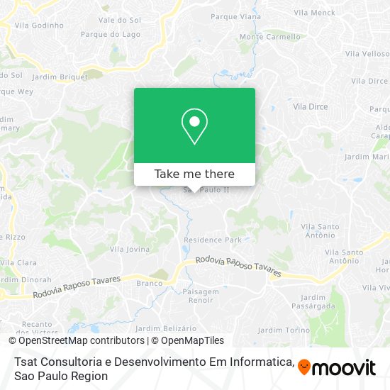 Mapa Tsat Consultoria e Desenvolvimento Em Informatica