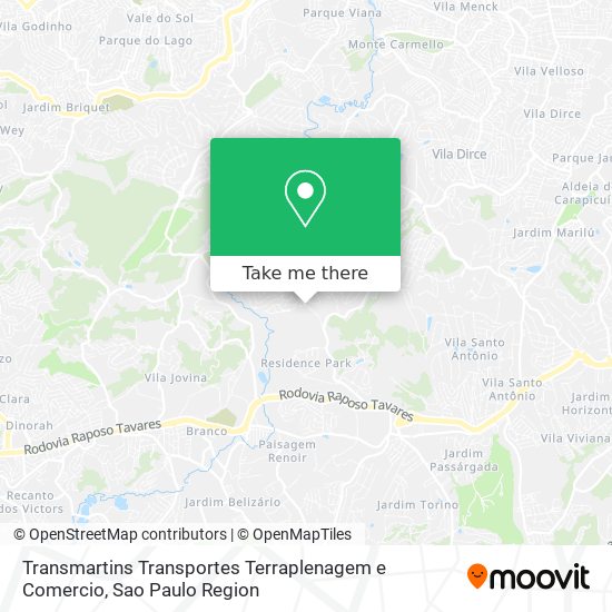 Mapa Transmartins Transportes Terraplenagem e Comercio