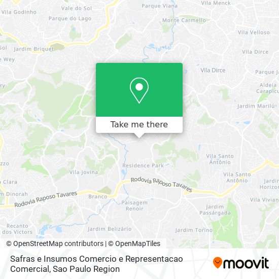 Safras e Insumos Comercio e Representacao Comercial map