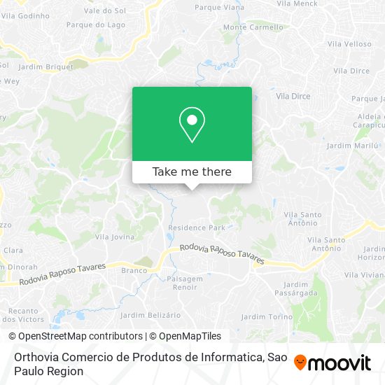 Mapa Orthovia Comercio de Produtos de Informatica